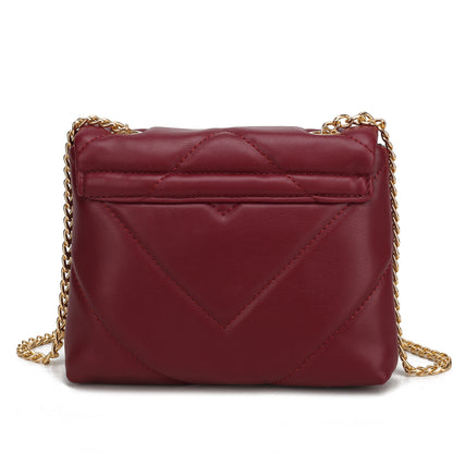 Quilted Vegan Leather Small Crossbody Bag