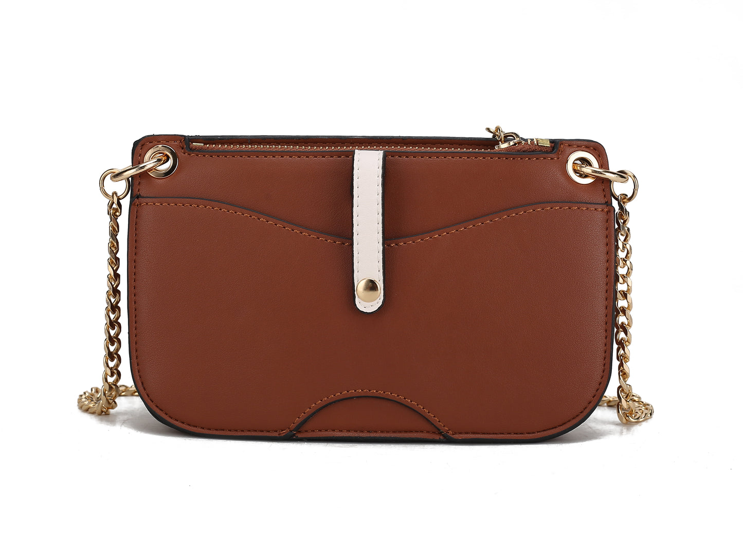 Vegan Leather Block Crossbody