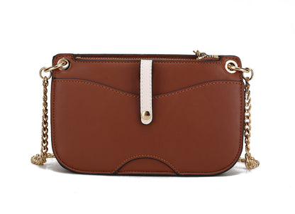 Vegan Leather Block Crossbody