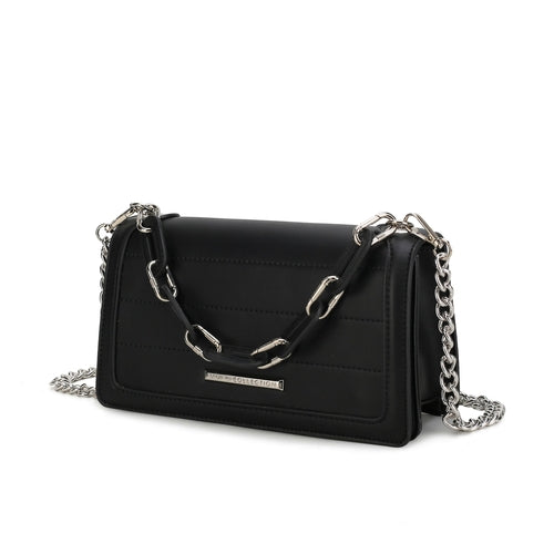 Chain Vegan Leather Crossbody Bag