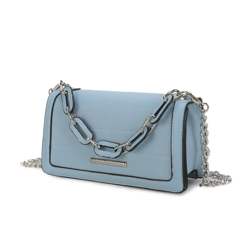 Chain Vegan Leather Crossbody Bag