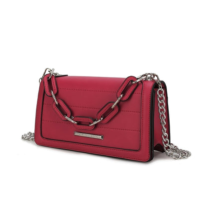 Chain Vegan Leather Crossbody Bag