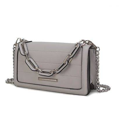 Chain Vegan Leather Crossbody Bag