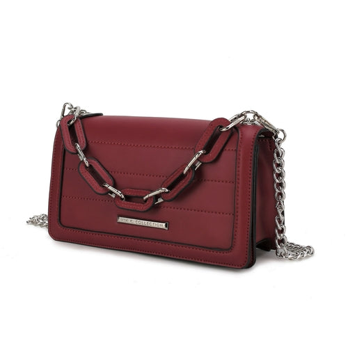 Chain Vegan Leather Crossbody Bag