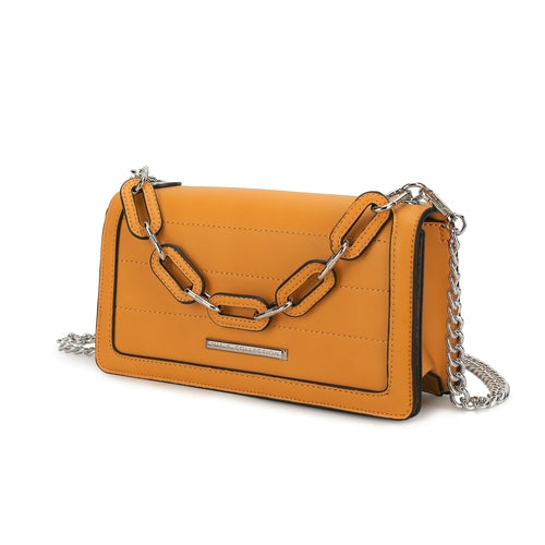 Chain Vegan Leather Crossbody Bag