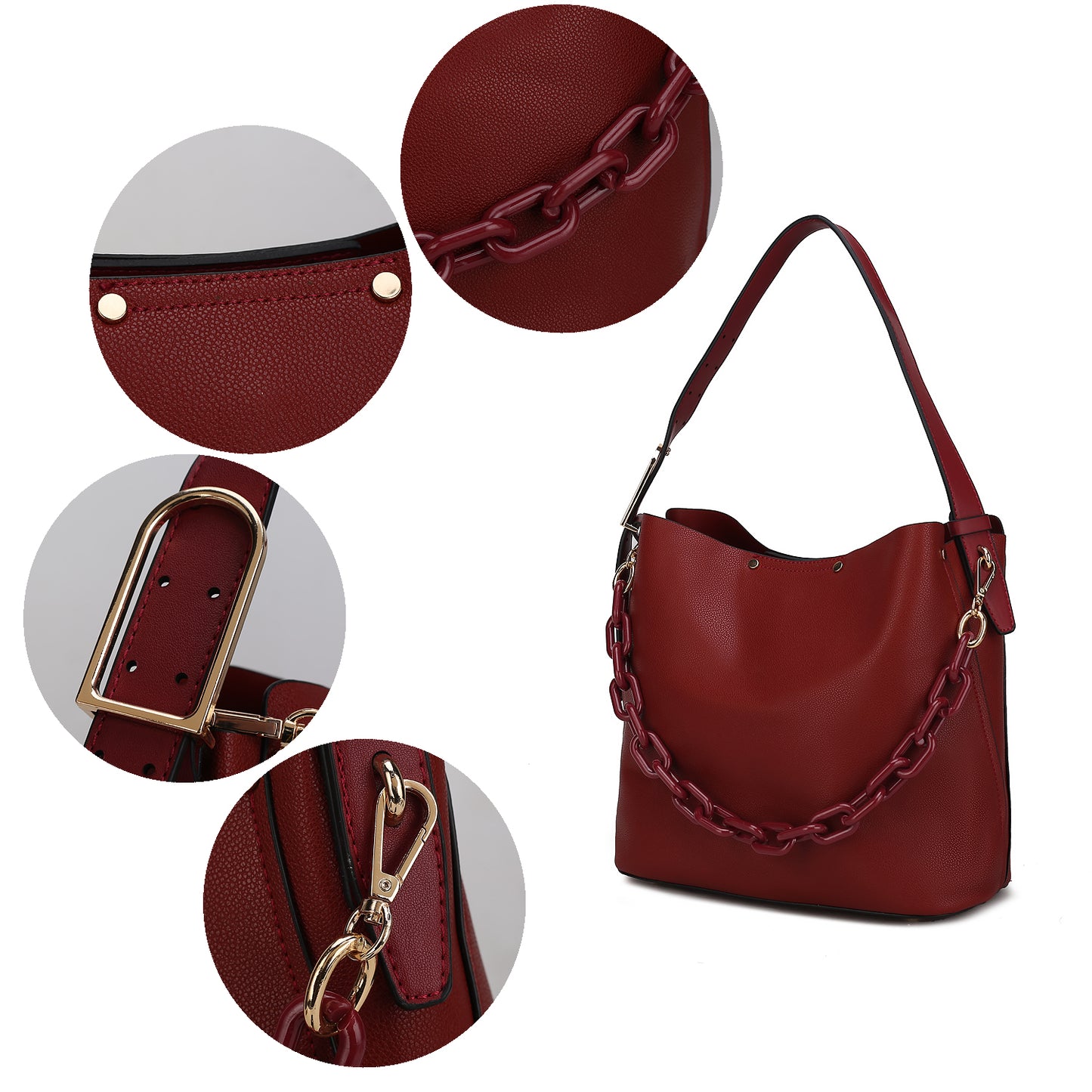 Vegan Leather Hobo Bag