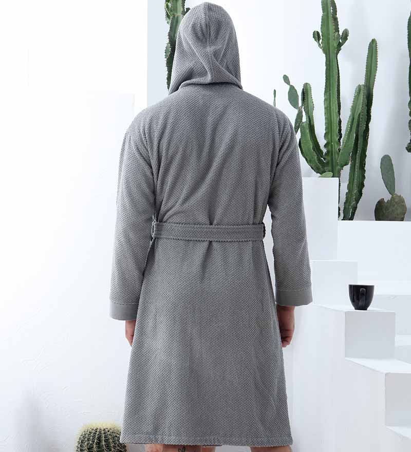 Men's Luxury Turkish Cotton Terry Cloth Robe w/Hood