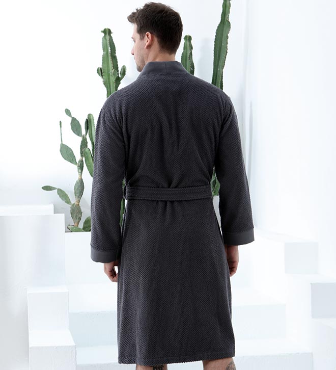 Men's Turkish Cotton Terry Cloth Kimono Robe