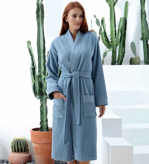 Women's Turkish Cotton Terry Cloth Kimono Robe