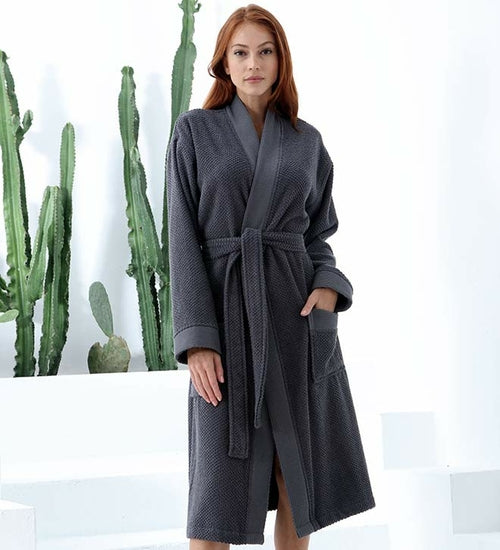 Women's Turkish Cotton Terry Cloth Kimono Robe