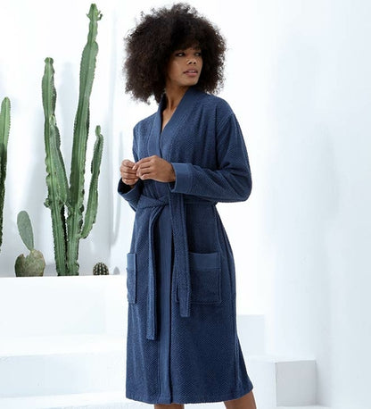 Women's Turkish Cotton Terry Cloth Kimono Robe