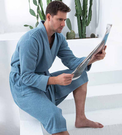 Men's Turkish Cotton Terry Cloth Kimono Robe